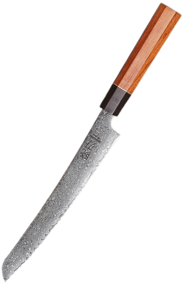 8.5" Damascus Bread Knife | AUS-10 Steel Precision