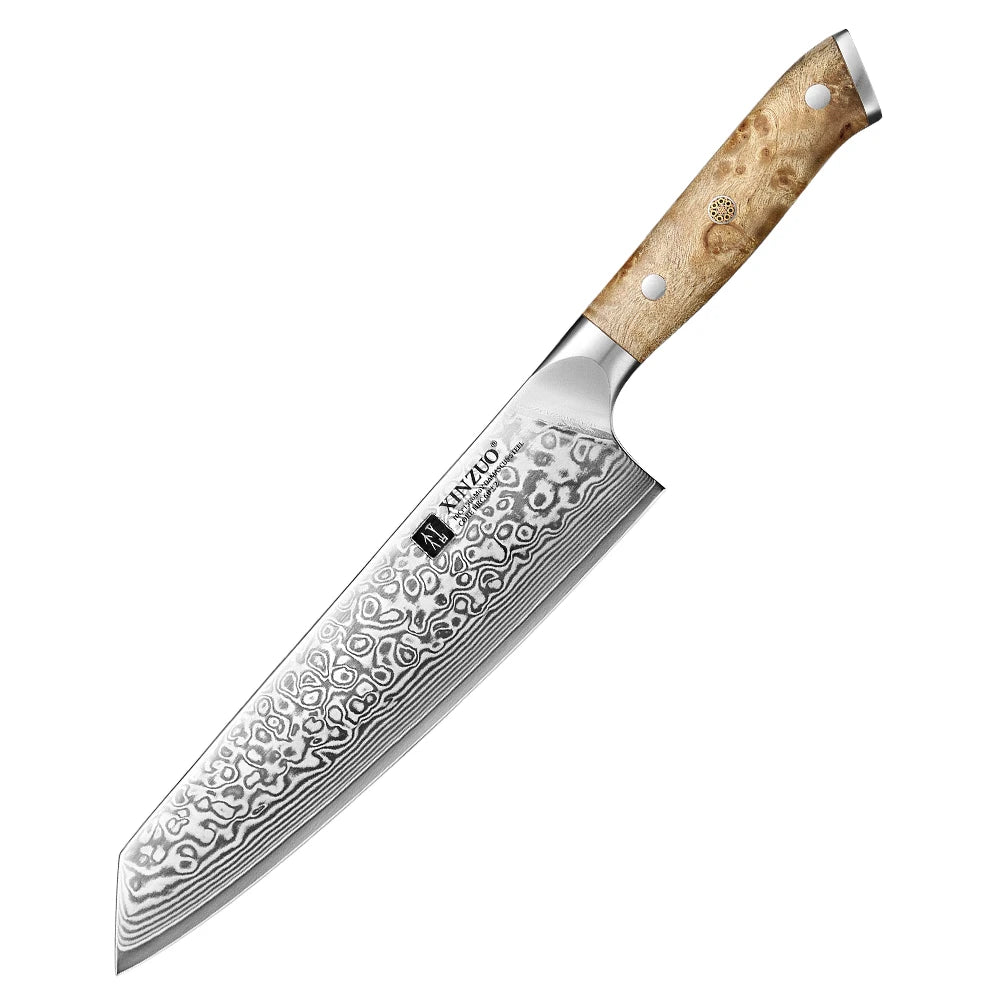 8.3" Damascus Bunka Knife | 67-Layer Japanese Stile Precision Steel
